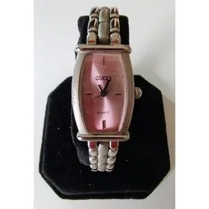 GUCCI Quartz Women\'s Watch Vintage Pink Face Silver Tone Vintage GUCCI Quartz Women main image 4